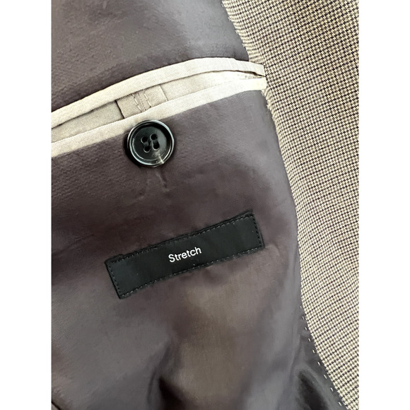 Hugo Boss Stretch Blazer Jacket Mens Size 42R, Brown Pattern - Picture 4 of 8